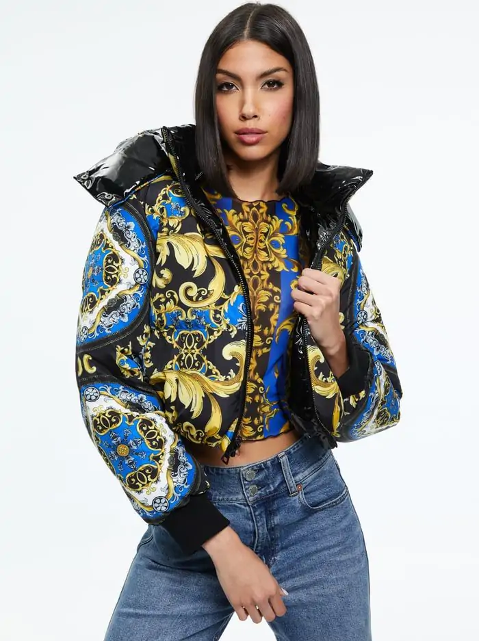 ROBENA REVERSIBLE CROPPED PUFFER JACKET